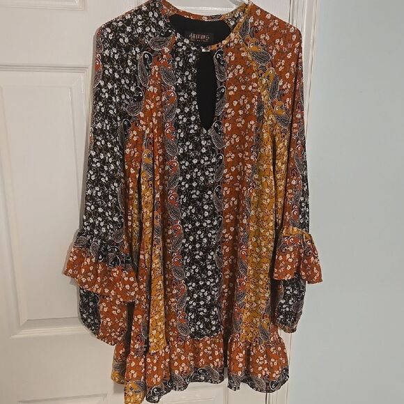 Stylish Women's Floral Top - Multicolor - Picture 1 of 7